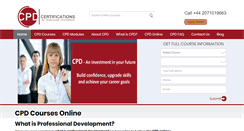 Desktop Screenshot of cpdcourses.com